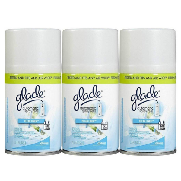 Glade Automatic Spray Refill - Clean Linen - 6.2 oz - 3 pk