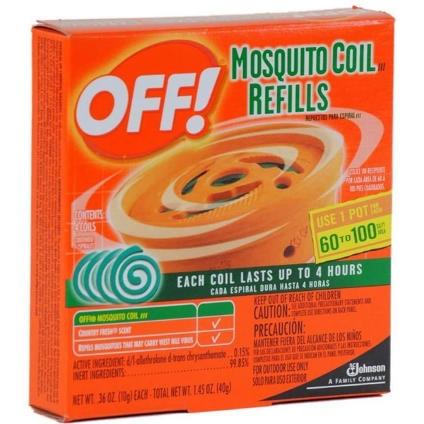 OFF Country Fresh Scent Mosquito Coil Refill, 6 Refills 4-Pack