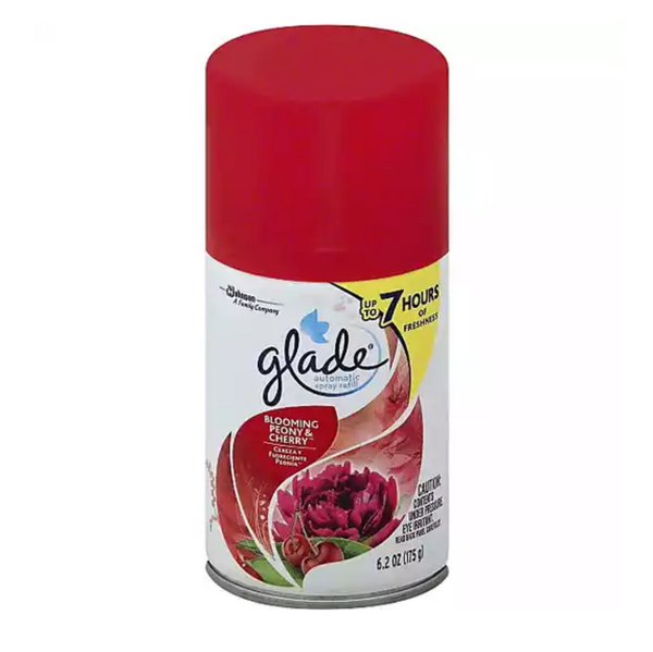 Glade Blooming Peony and Cherry Automatic Spray Refill, 6 Pack
