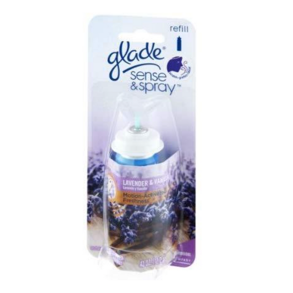 Glade Sense and Spray, Refill, Lavender and Vanilla o.43 Oz, (4- Pack)