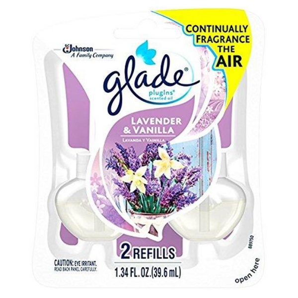 Glade PlugIns Scented Oil Refill, Lavender & Vanilla, 2 Refills, Pack of 14