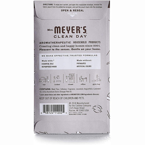 Mrs. Meyer's Clean Day Scent Sachets Lavender One Pack