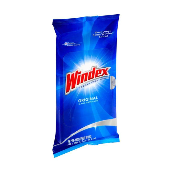 Windex Original Glass Cleaner Wipes 28 Wipes - 12 Pack