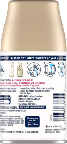 Glade Automatic Spray Air Freshener Refill, Radiant Berries - 3 Pack