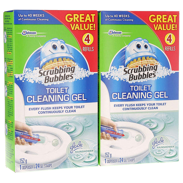 Scrubbing Bubbles Toilet Cleaning Gel Fresh 10.72 Oz 2 Dispensers 24 Refills 2-Pack