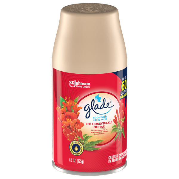 Glade Automatic Spray Refill, Red Honeysuckle Nectar - 6 Pack