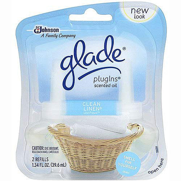 Glade Clean Linen PlugIns Scented Oil Refills 2 Pieces - 10 Pack