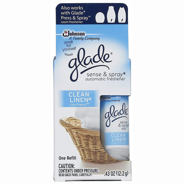 Glade Sense & Spray Automatic Freshener Refill Clean Linen - (10 -Pack)