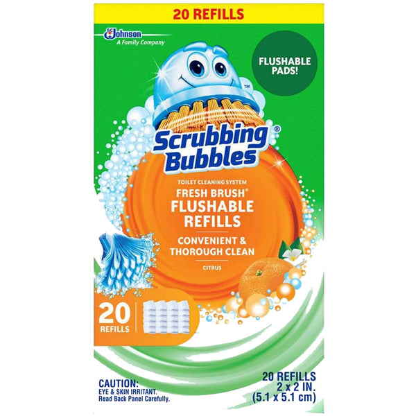 Scrubbing Bubbles Fresh Brush Flushables Refill 20 Pieces - 2 Pack