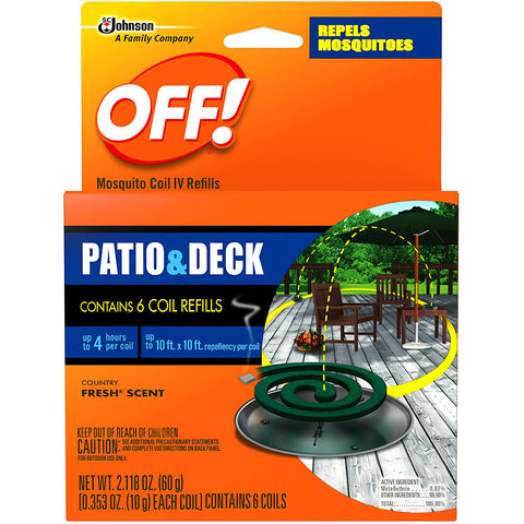 OFF! Patio & Deck Mosquito Coil Refills - 8 Pack