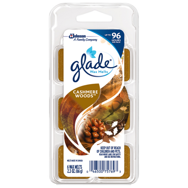 Glade Wax Melts Air Freshener Refill Cashmere Woods, 2.3 oz
