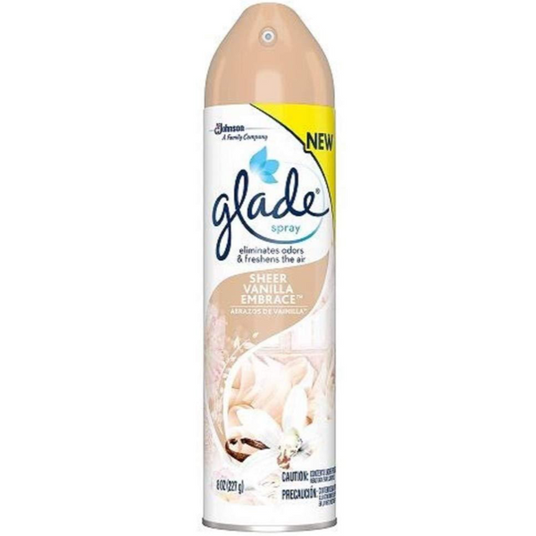 Glade Spray Sheer Vanilla Embrace 8 oz, Pack of 12