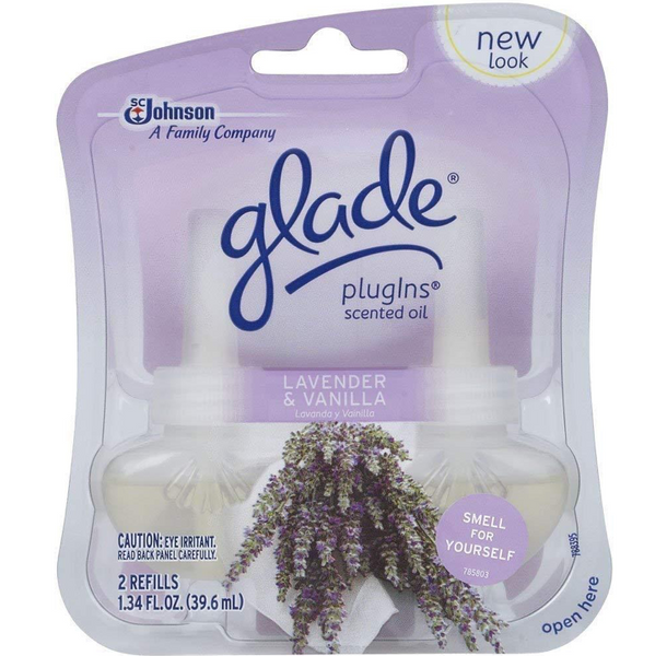 Glade Lavender & Vanilla PlugIns Scented Oil Refills, Pack of 10