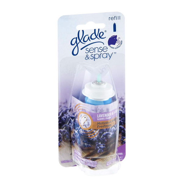 Glade Sense & Spray Lavender & Vanilla Refill o.43 Oz, Pack of 10