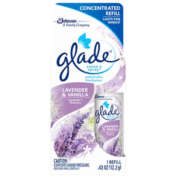 Glade Sense and Spray, Refill, Lavender and Vanilla, 0.43 oz
