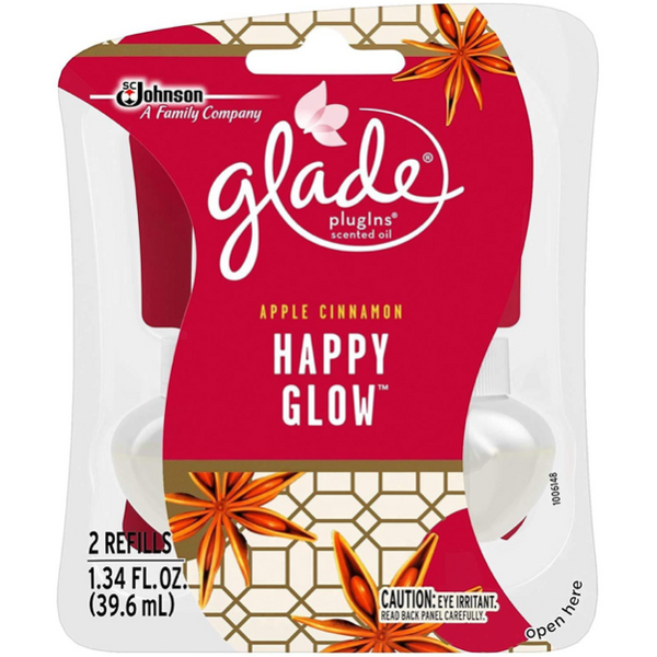 Glade Plugins Scented Oil Air Freshener Refill, Happy Glow, 1.34 oz(One Pack)