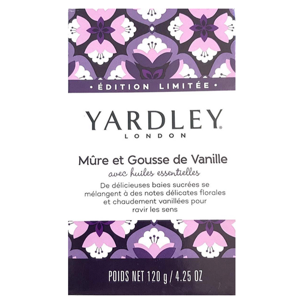 Yardley Bar Soap Blackberry and Vanilla, 6 Pack