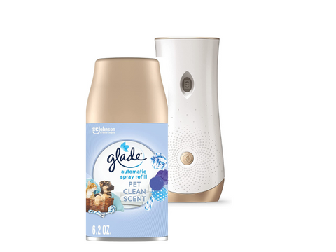 Glade Automatic Spray Air Freshener Starter Kit, Pet Clean Scent, 6.2 oz