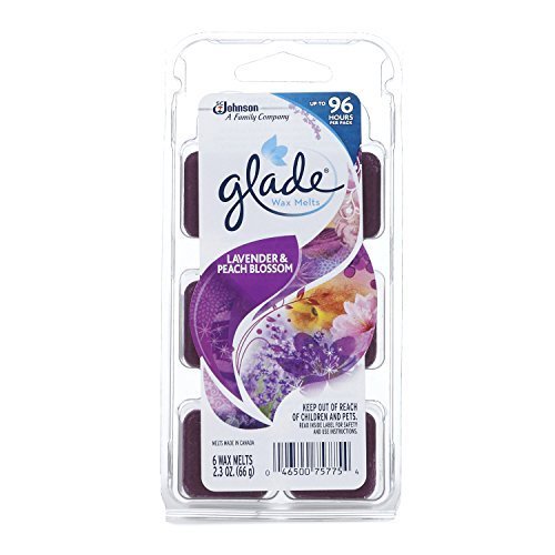 Glade Wax Melt Refill, Lavender and Peach Blossom, 6 Count