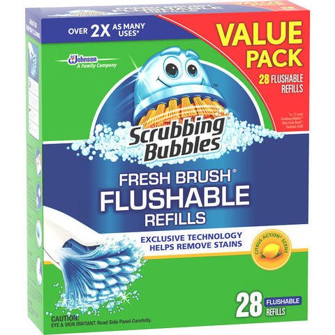 Scrubbing Bubbles Toilet Fresh Brush Flushable Refills, Citrus Scent, MegaQuantity Pack of 84 Count