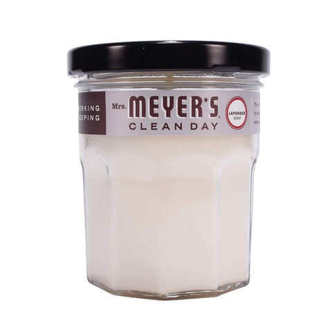 Mrs. Meyer's Clean Day Scented Soy Candle, Small Glass, Lavender, 4.9 oz