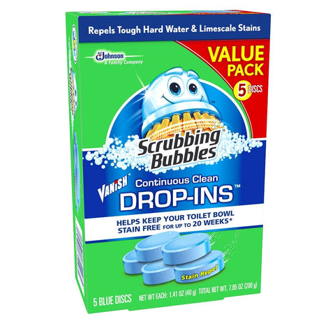 Scrubbing Bubbles Toilet Cleaner Drop Ins, 5 Count, 7.1 Ounce, (Pack of 3)