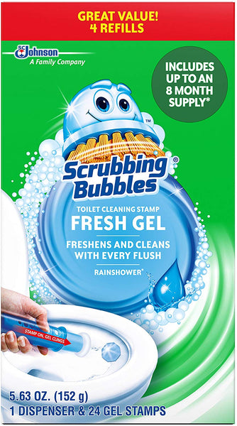 Scrubbing Bubbles Toilet Cleaning Gel Starter Kit Rainshower 5.63 oz 24 Counts 3 Packs